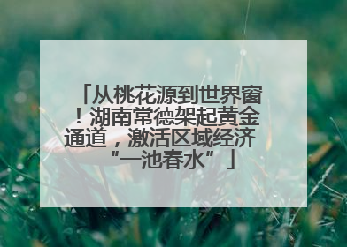 从桃花源到世界窗！湖南常德架起黄金通道，激活区域经济“一池春水”