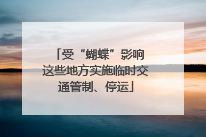 受“蝴蝶”影响 这些地方实施临时交通管制、停运