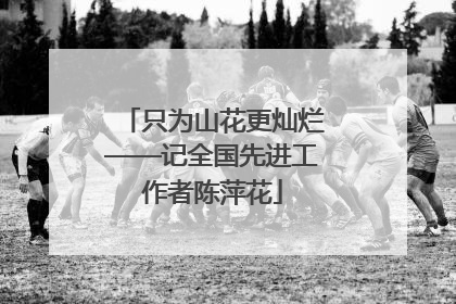 只为山花更灿烂——记全国先进工作者陈萍花