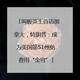 叫板英王首访加拿大，特朗普：成为美国第51州免费用“金穹”
