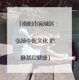南阳市宛城区：弘扬中医文化 把脉基层健康