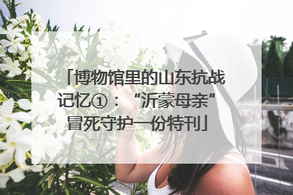 博物馆里的山东抗战记忆①：“沂蒙母亲”冒死守护一份特刊