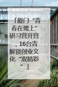 厦门“青春在鹭上”研习营开营，16台青解锁创业文化“双精彩”