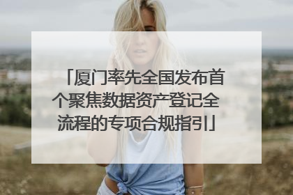 厦门率先全国发布首个聚焦数据资产登记全流程的专项合规指引