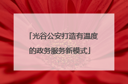 光谷公安打造有温度的政务服务新模式