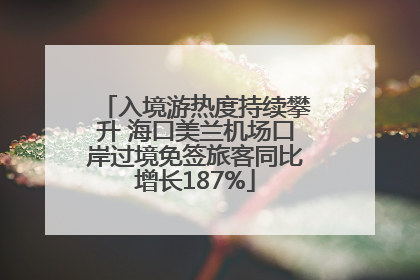 入境游热度持续攀升 海口美兰机场口岸过境免签旅客同比增长187%