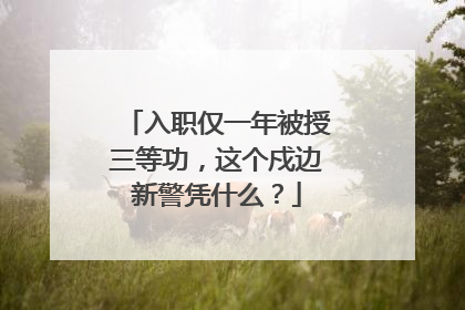 入职仅一年被授三等功，这个戍边新警凭什么？