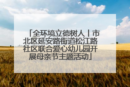 全环境立德树人丨市北区延安路街道松江路社区联合爱心幼儿园开展母亲节主题活动