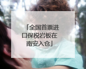全国首票进口保税岩板在南安入仓