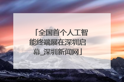 全国首个人工智能终端展在深圳启幕_深圳新闻网