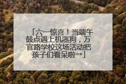 六一惊喜！当端午鼓点遇上机器狗，万官路学校这场活动把孩子们看呆啦→