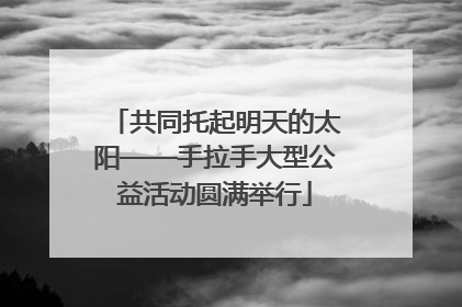 共同托起明天的太阳——手拉手大型公益活动圆满举行