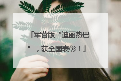军营版“迪丽热巴”，获全国表彰！