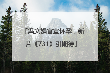 冯文娟官宣怀孕，新片《731》引期待