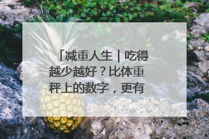 减重人生｜吃得越少越好？比体重秤上的数字，更有意义的是什么？