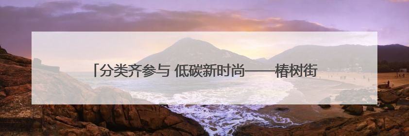 分类齐参与 低碳新时尚——椿树街道垃圾分类主题宣传活动成功举办