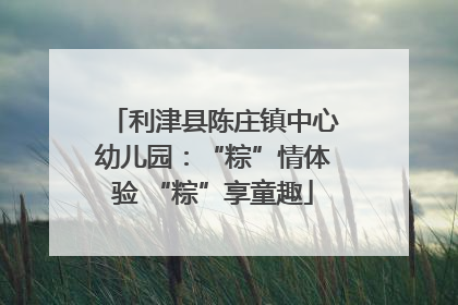 利津县陈庄镇中心幼儿园：“粽”情体验 “粽”享童趣
