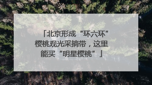 北京形成“环六环”樱桃观光采摘带，这里能买“明星樱桃”