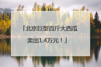 北京巨型百斤大西瓜卖出1.4万元！
