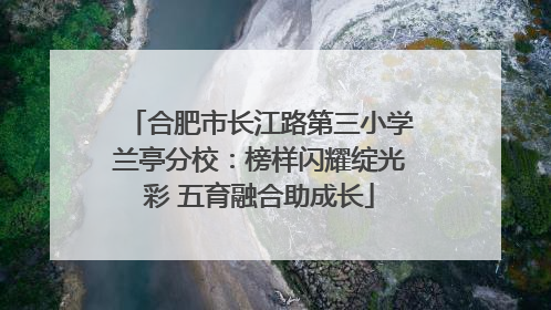合肥市长江路第三小学兰亭分校：榜样闪耀绽光彩 五育融合助成长