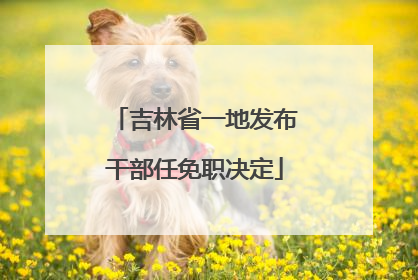 吉林省一地发布干部任免职决定
