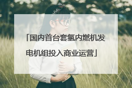 国内首台套氢内燃机发电机组投入商业运营