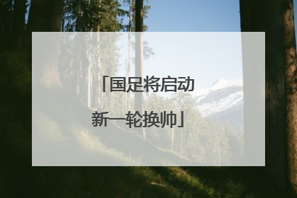 国足将启动新一轮换帅