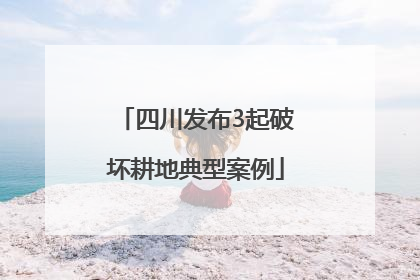 四川发布3起破坏耕地典型案例