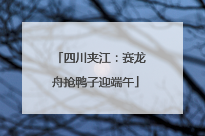 四川夹江：赛龙舟抢鸭子迎端午