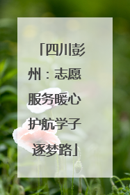 四川彭州：志愿服务暖心护航学子逐梦路