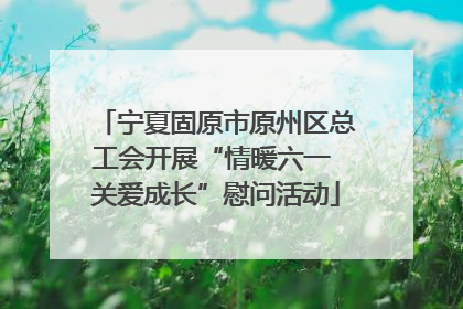 宁夏固原市原州区总工会开展“情暖六一 关爱成长”慰问活动