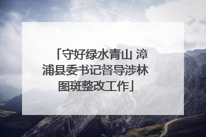 守好绿水青山 漳浦县委书记督导涉林图斑整改工作
