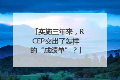 实施三年来，RCEP交出了怎样的“成绩单”？