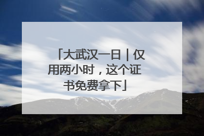 大武汉一日｜仅用两小时，这个证书免费拿下