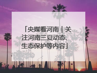 央媒看河南｜关注河南三夏动态、生态保护等内容