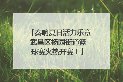 奏响夏日活力乐章 武昌区杨园街道篮球赛火热开赛！