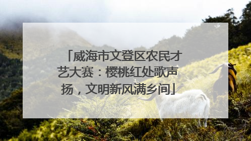 威海市文登区农民才艺大赛：樱桃红处歌声扬，文明新风满乡间