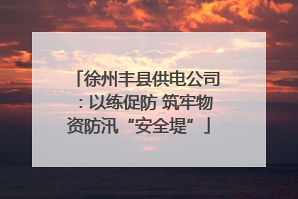 徐州丰县供电公司：以练促防 筑牢物资防汛“安全堤”