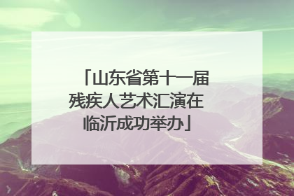 山东省第十一届残疾人艺术汇演在临沂成功举办