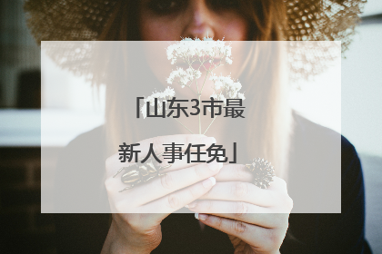 山东3市最新人事任免