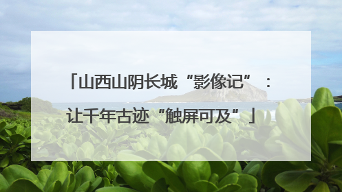 山西山阴长城“影像记”：让千年古迹“触屏可及”