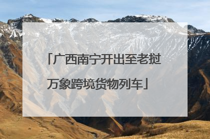 广西南宁开出至老挝万象跨境货物列车