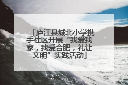 庐江县城北小学携手社区开展“我爱我家，我爱合肥，礼让文明”实践活动