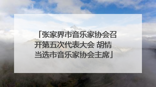张家界市音乐家协会召开第五次代表大会 胡情当选市音乐家协会主席