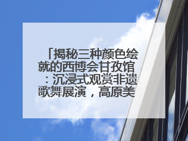 揭秘三种颜色绘就的西博会甘孜馆：沉浸式观赏非遗歌舞展演，高原美味从头吃到尾