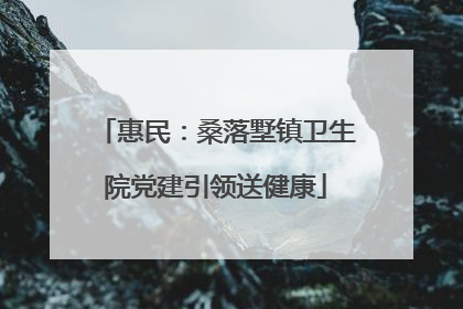 惠民：桑落墅镇卫生院党建引领送健康