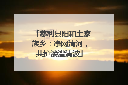 慈利县阳和土家族乡：净网清河，共护溇澧清波