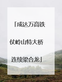 成达万高铁仗岭山特大桥连续梁合龙