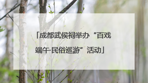 成都武侯祠举办“百戏端午·民俗巡游”活动