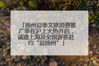 扬州夏季文旅消费推广季在沪上火热开启，诚邀上海及全国游客赴约“夏扬州”